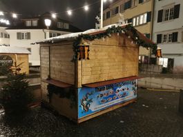 Weihnachtsmarkt Hütten Marktstand Holz