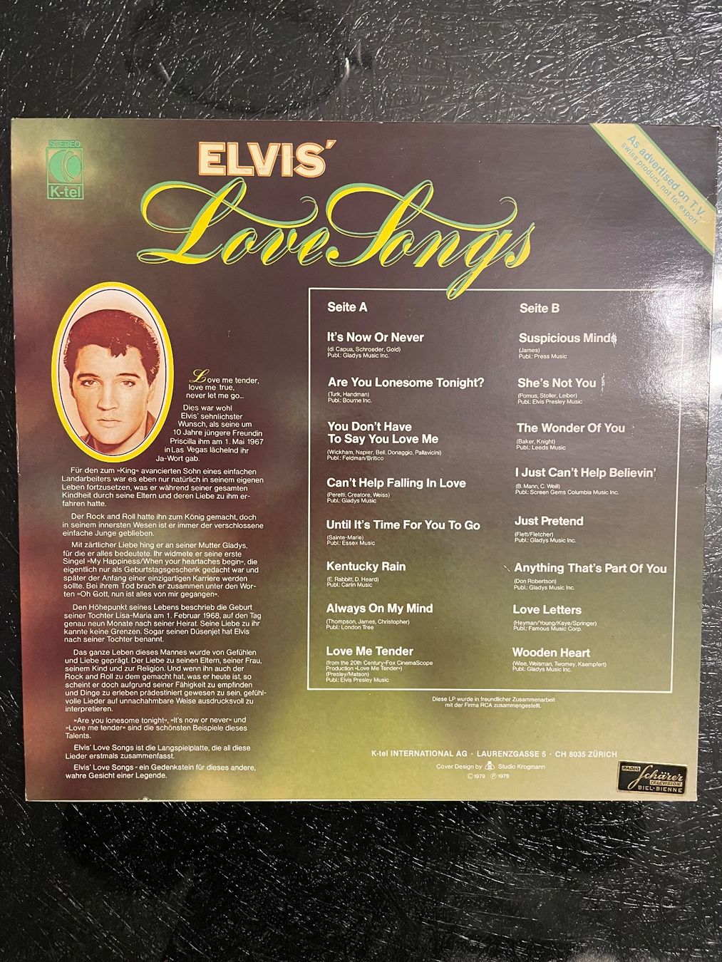 Dischi in vinile: LP Elvis - Love Songs, 1979 – Usato da Sutz venduto da fx05 1