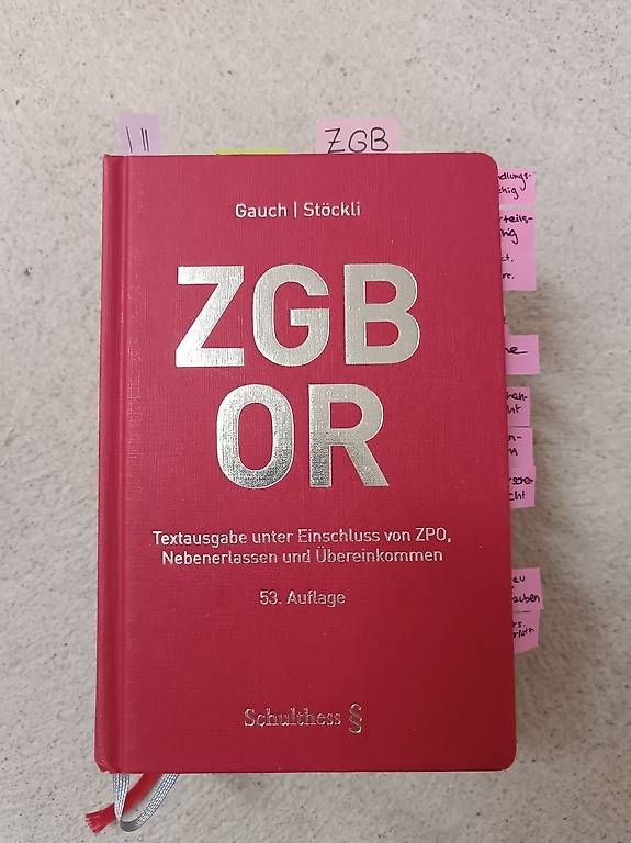 Libri: ZGB OR – Usato da Uster venduto da carolin.z