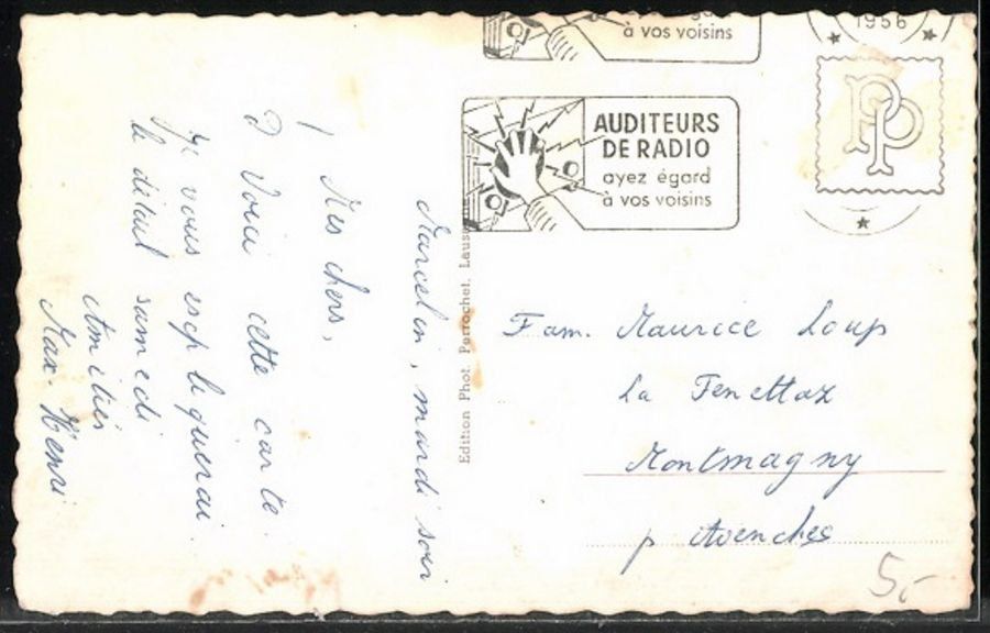 Ansichtskarten: Marcelin sur Morges, circulée 1956 – Gebraucht aus Frauenfeld von POML 1