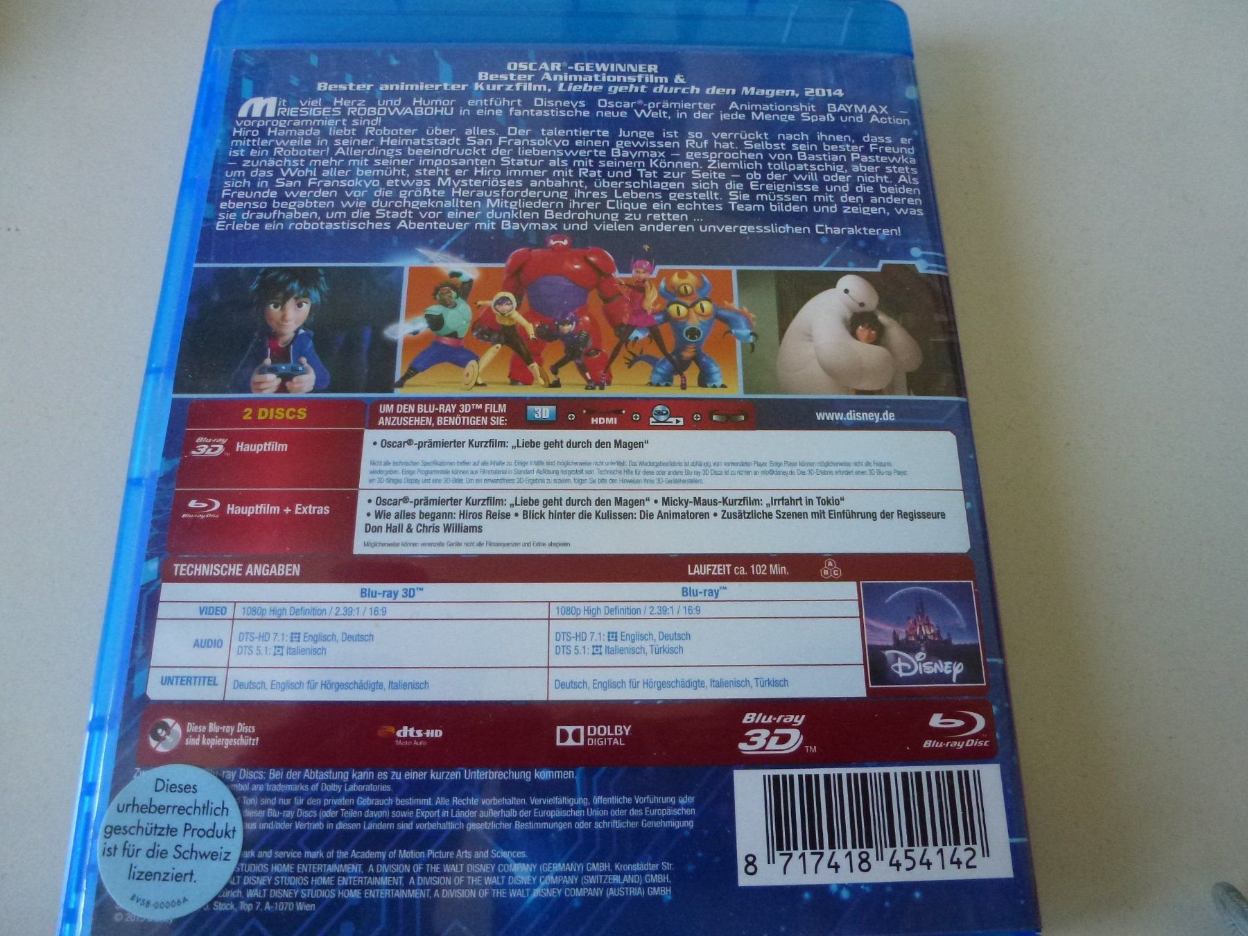 Tutti i DVDs: Baymax - Riesiges Robowabohu 3D (Blu-Ray 3D) – Nuovo (secondo la descrizione) da Bern venduto da Frebo 1