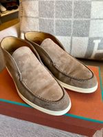 Loro Piana Open Walk Suede Ankle Boots 36