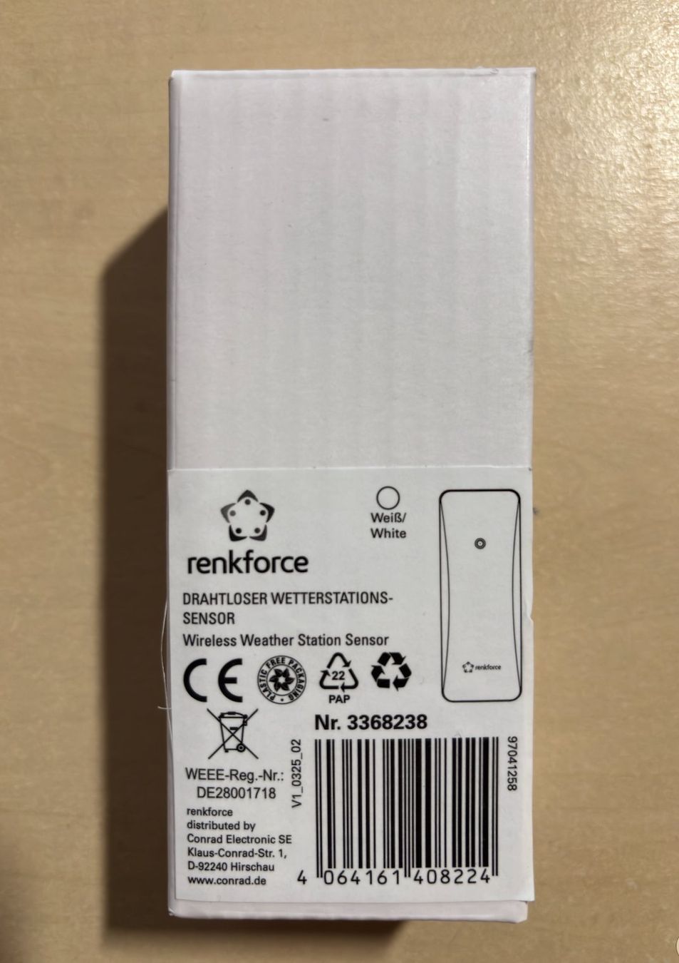 Altro per la casa: Renkforce Wetterstationssensor RF-E0666TH-W weiss – Nuovo e nell'imballaggio originale da Sonterswil venduto da dwidi 5