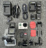 GoPro Hero 3 Black mit div. Zubehör und Befestigungsmaterial