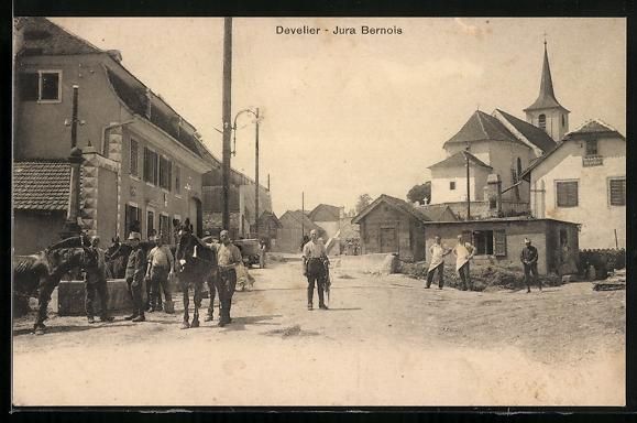 Cartoline postali: AK Develier, Jura Bernois – Usato da Berlin venduto da bartko-reher
