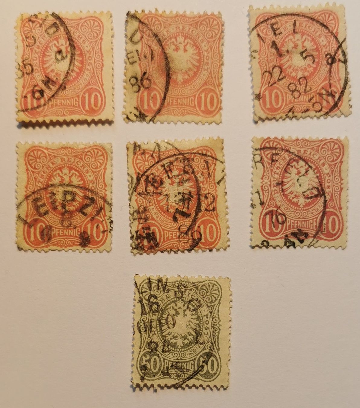 Alle Briefmarken: Dt. Reich ab 1875 – Gebraucht aus Aadorf von Chnorli-Furz