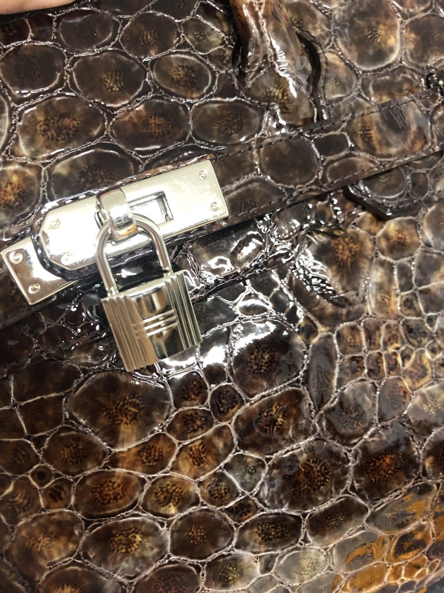 Borse: Echt Lederhandtasche Kroko Muster, Model Birkin Top! – Nuovo (secondo la descrizione) da Dielsdorf venduto da ncgarasi 4