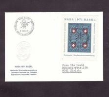 1971 Brief mit NABA-Block nach Zürich
