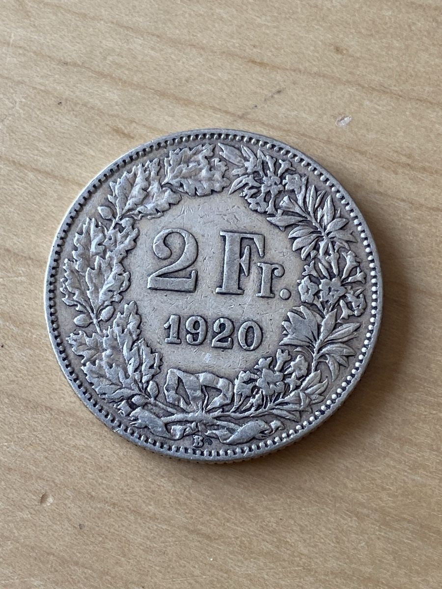 Tutti le monete: Zwei mal 2Fr Silber 1920 – Usato da Mosnang venduto da Goldwasser 4