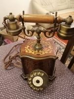 Edles Vintage-Telefon v.TELCER Italia – Holz&Messing (Retro)