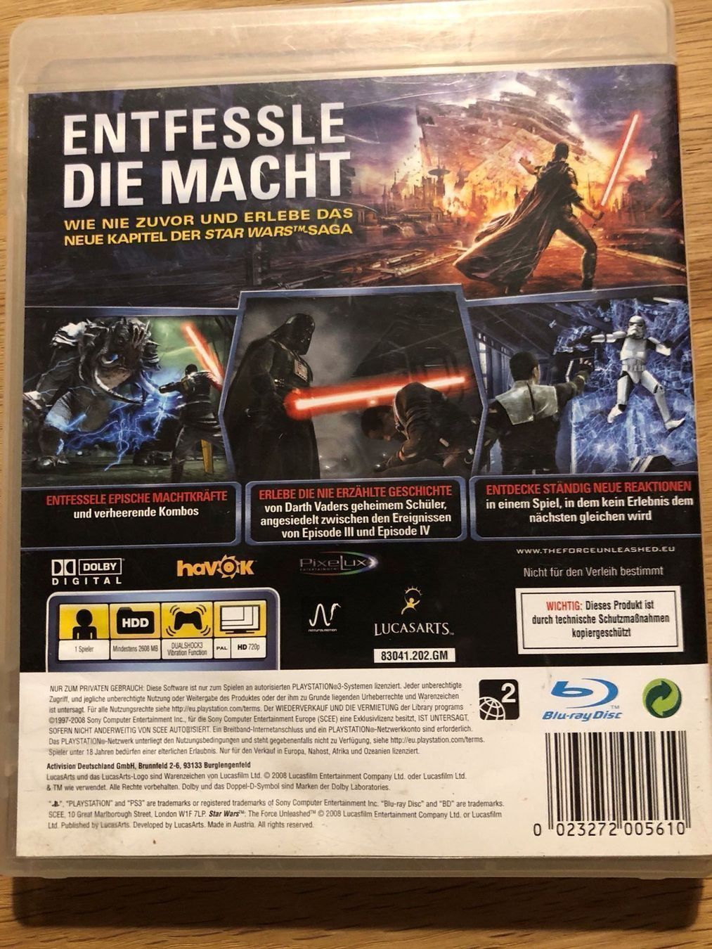 Sony Jeux: Star Wars Force Unleashed für PS3 – D'occasion à Kestenholz par Inna09 1