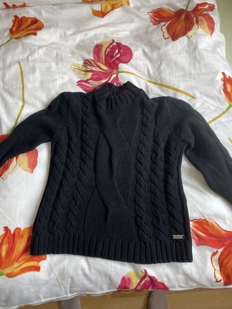 Warmer, schwarzer Strickpulli von Jet Set, Grösse S