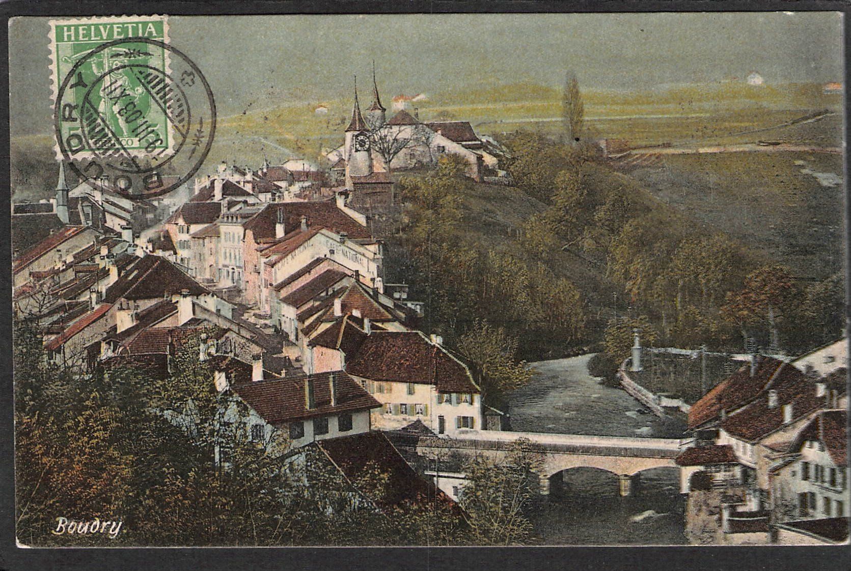 Ansichtskarten: CP, Boudry , 1908 – Gebraucht aus Reichenburg von Pipo-67