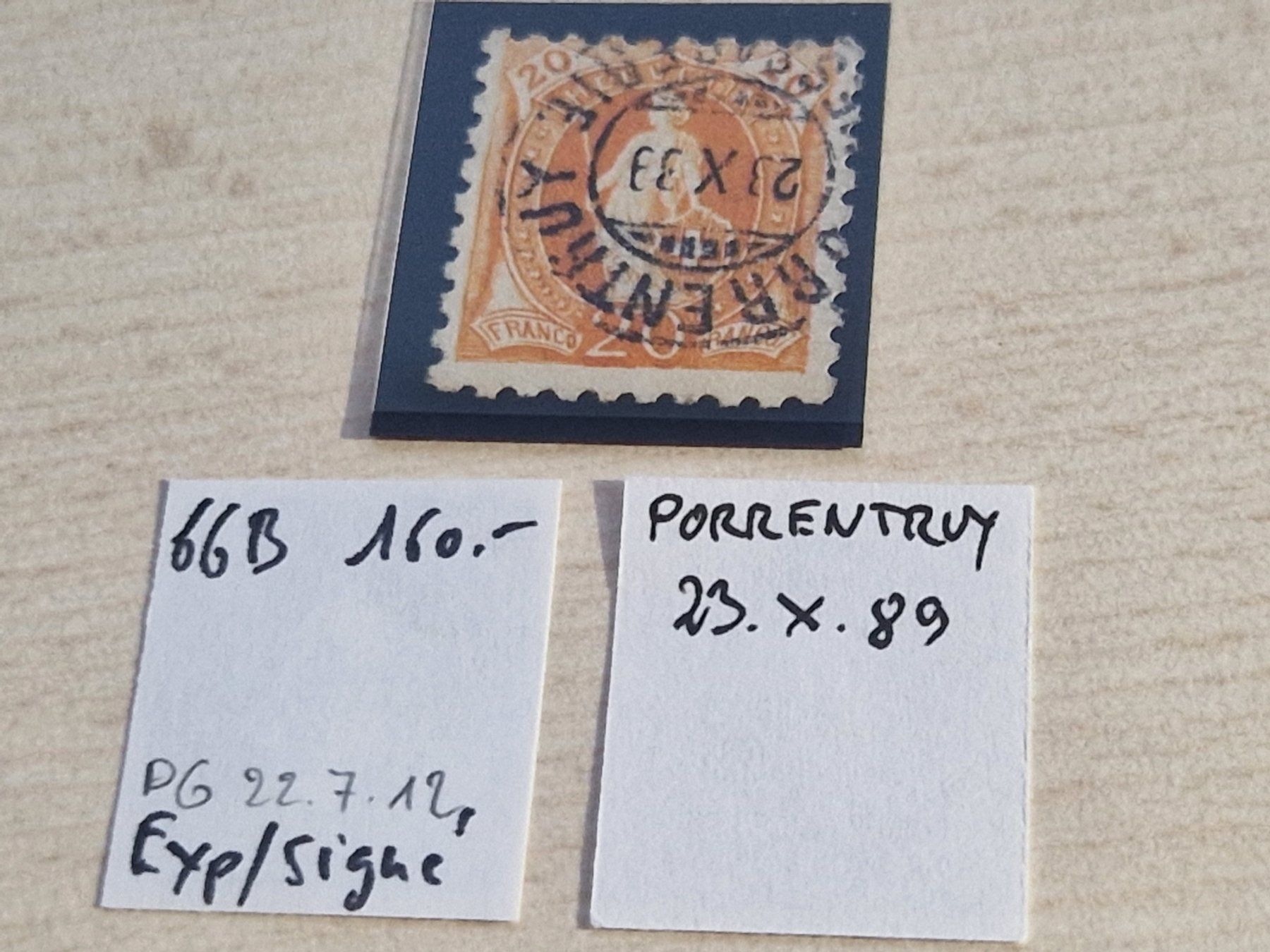 Alle Briefmarken: Stehende 66B, signiert, Top, ab 1.- – Gebraucht aus Burgdorf von Glossy01
