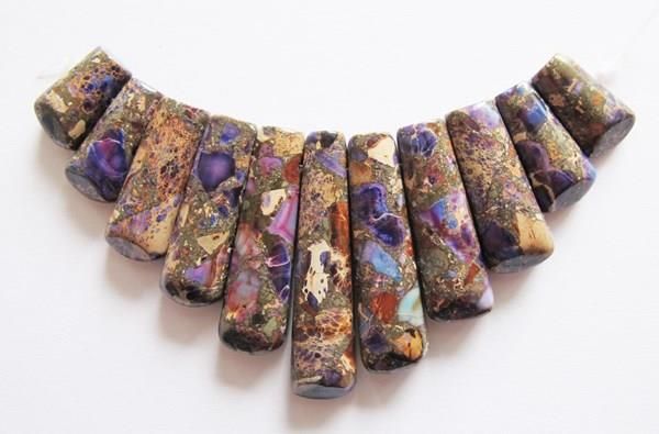 Autres bijoux: Top Ketten-Set violetter Sediment Jaspis – Neuf (Voir description) à Schwanden GL par UHRKNALL
