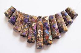 Top Ketten-Set violetter Sediment Jaspis