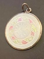 Silber-Halskette mit Fantasie-Medaillon