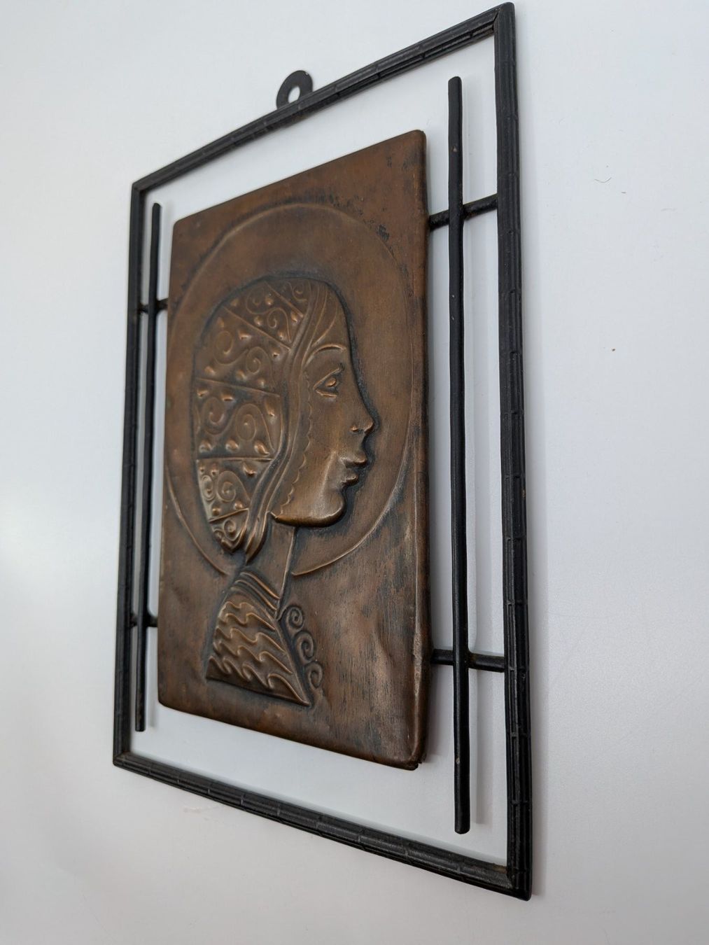 Statuette: Wandbild Kupfer mit Metallrahmen – Usato da Emmen venduto da magelan 2