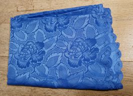 Tischtuch Jacquard Blumenmuster blau 220x160 NEU + unbenutzt