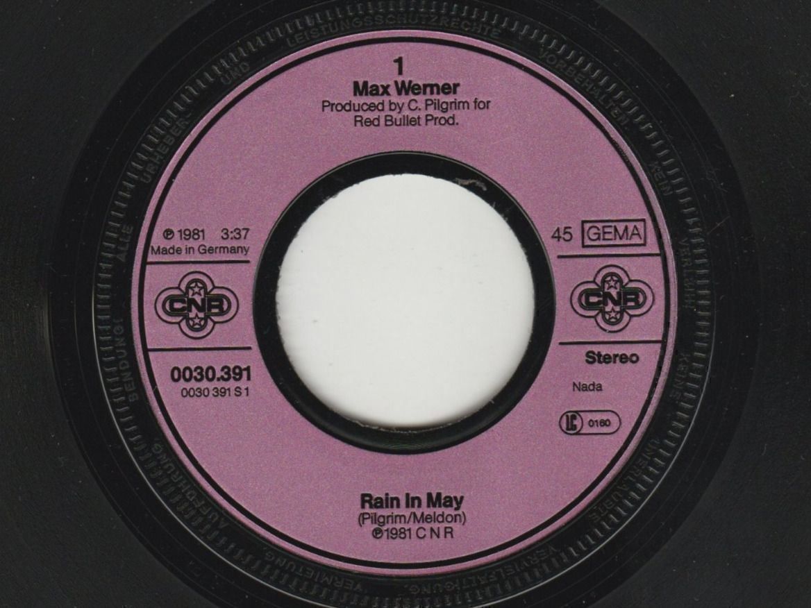 Vinyles: Max Werner - Rain in May 7" Vinyl 1981 – D'occasion à Tübach par JamesStone 4