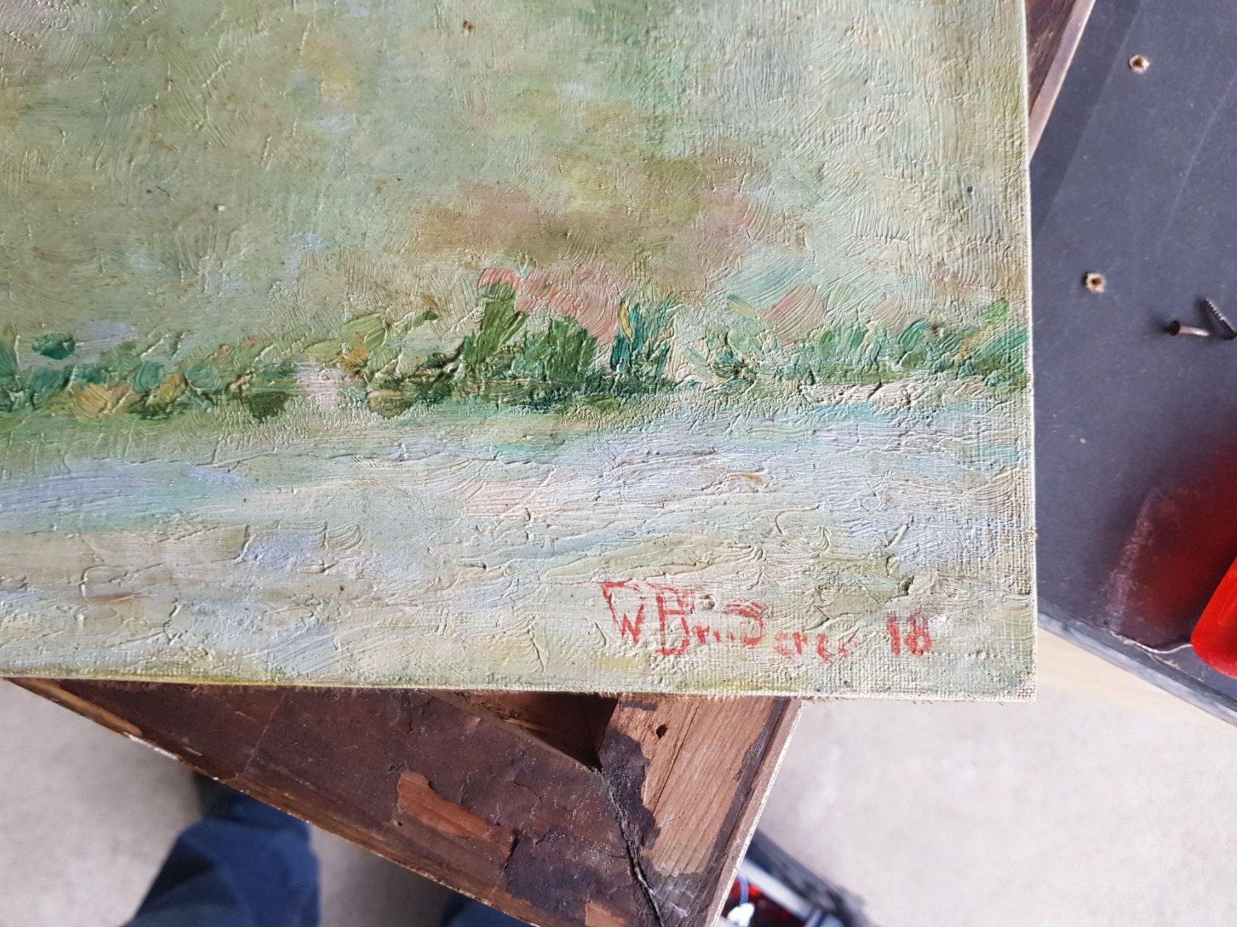 Dipinti: antikes Gemälde, schöner Rahmen - 1918 - W. Bruderer – Usato da Walterswil BE venduto da Lonitti 8