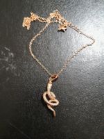 Schlange Anhänger, vergoldet 585, 4.6g, 42cm Kette