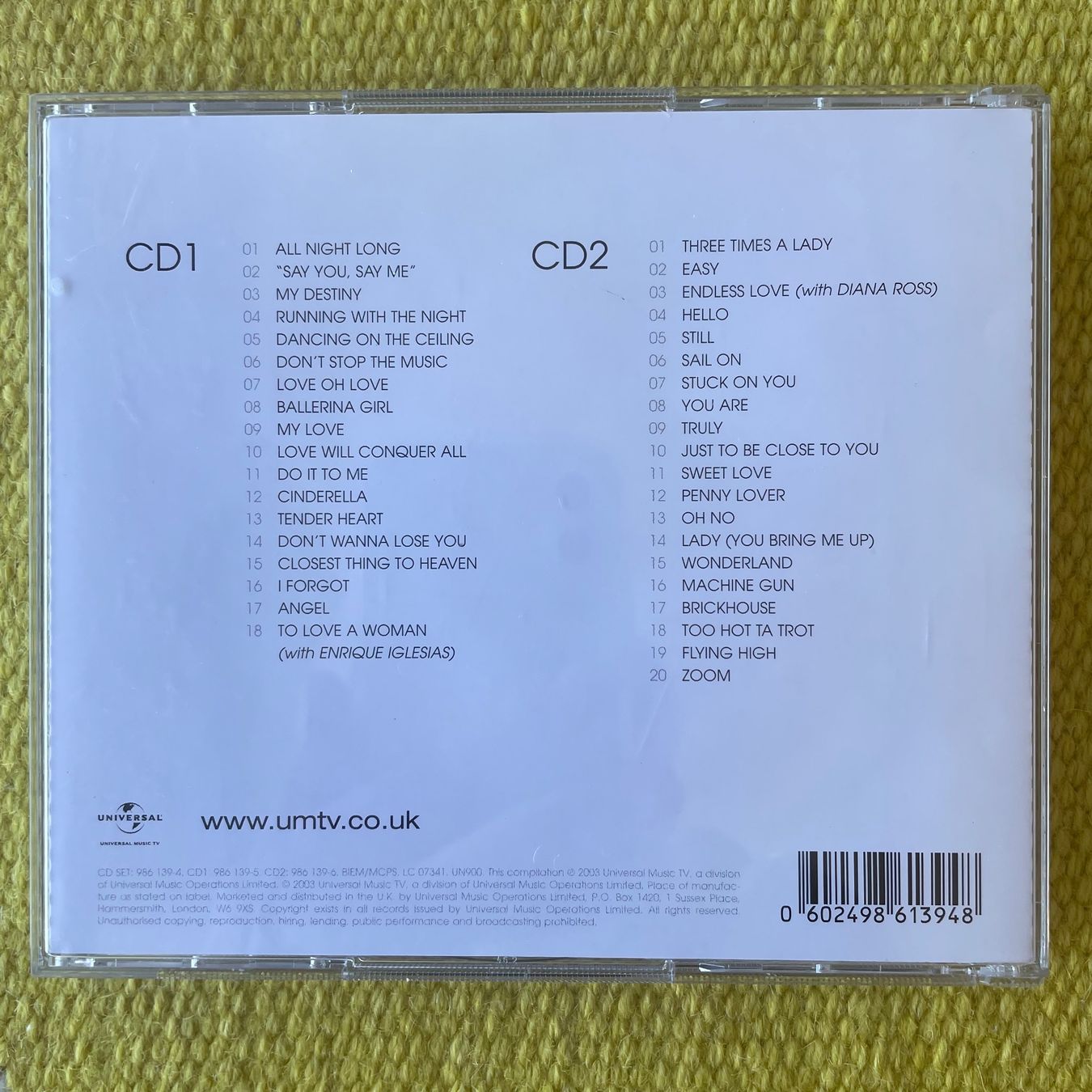 CD: LIONEL RICHIE&THE COMMODORES-2CD DEFINITIVE COLLECTION SPE E – Usato da Rorschacherberg venduto da CD-Roli 1