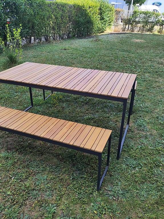 Tische: Table de jardin Giardimo Davao  table 160 cm + 2 bancs – Gebraucht aus Gland von cholletk01 1
