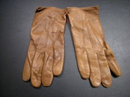 Vintage AUTO Leder Handschuhe Herren Gr. S / 7 braun
