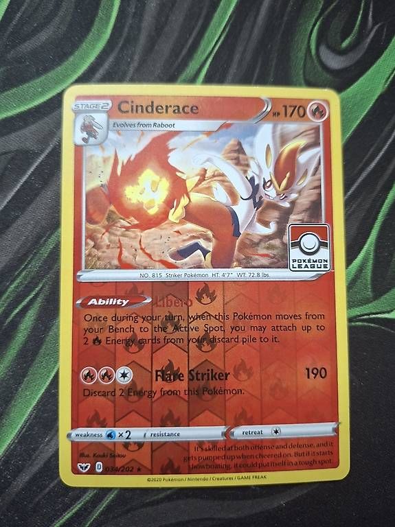 Sammelbilder & Trading cards: Cinderace pokemon karte – Gebraucht aus Hombrechtikon von cri_97xr
