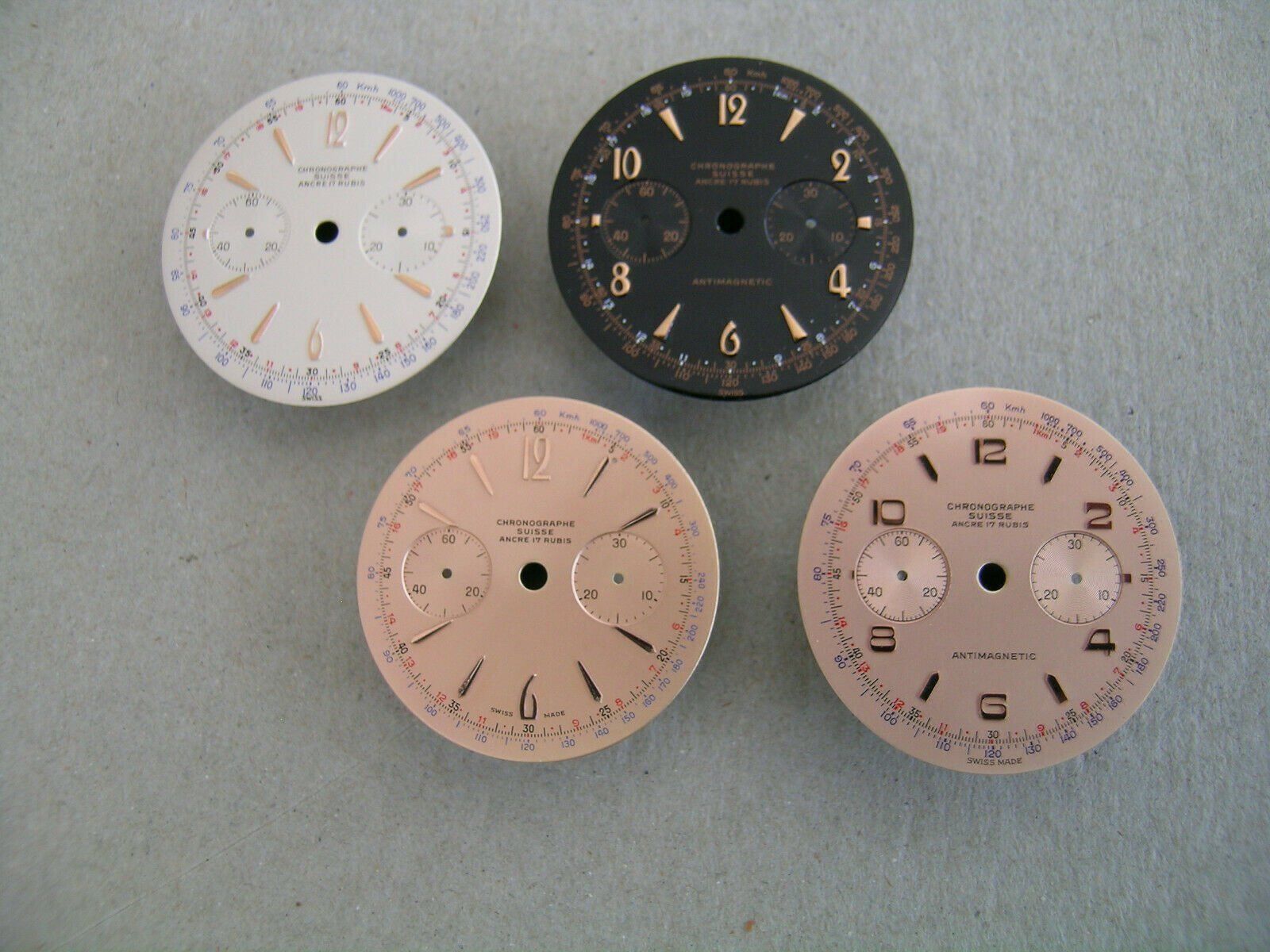 Montres: Landeron 148 oder 248 - 1 Zifferblatt – Neuf (Voir description) à Grenchen par esa-9162-9164 1