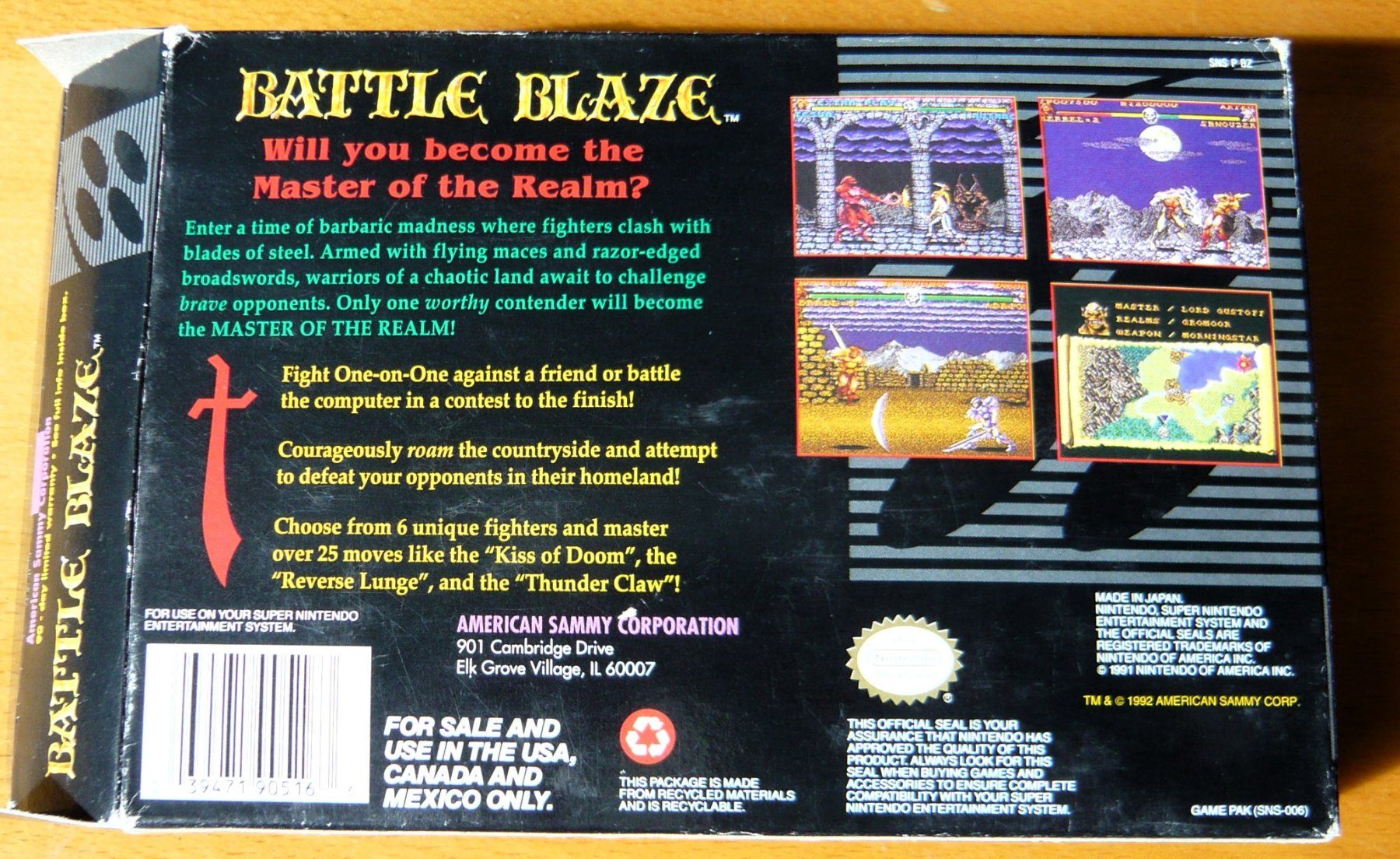 Nintendo Giochi: SNES: Battle Blaze, CIB, Bon état+ – Usato da Onex venduto da Jaguar1986 3