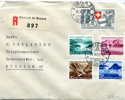 Patria 1952 Satzbrief v. Zürich 24.XI.52