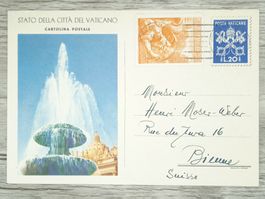 TR100 Carte Postale Vaticane 1957