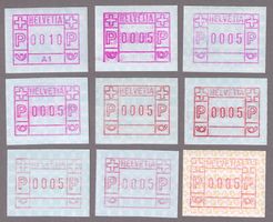 ATM Typen A1-8 >> alles schmale Ziffern in 9-Werte-SERIE !**