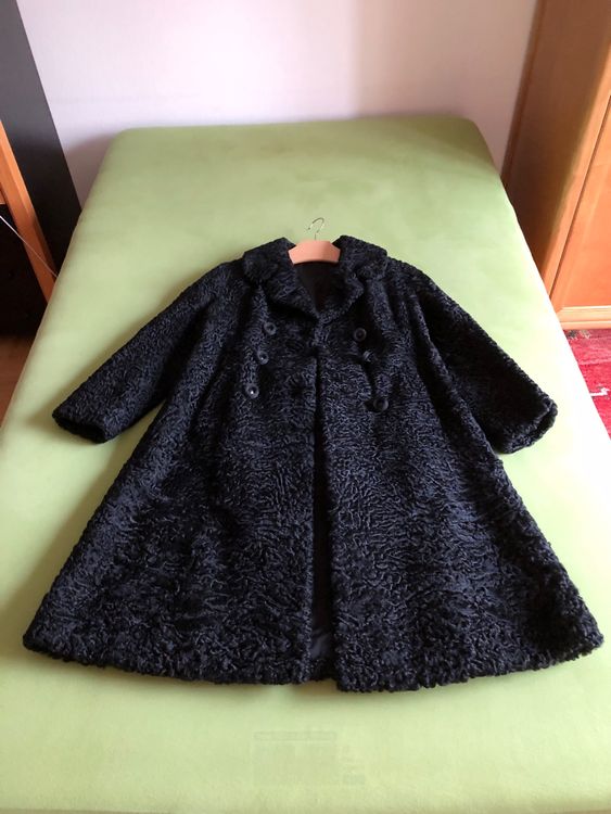 Swakara Echt-Persianer Mantel, edle Verarbeitung (Gebraucht) in