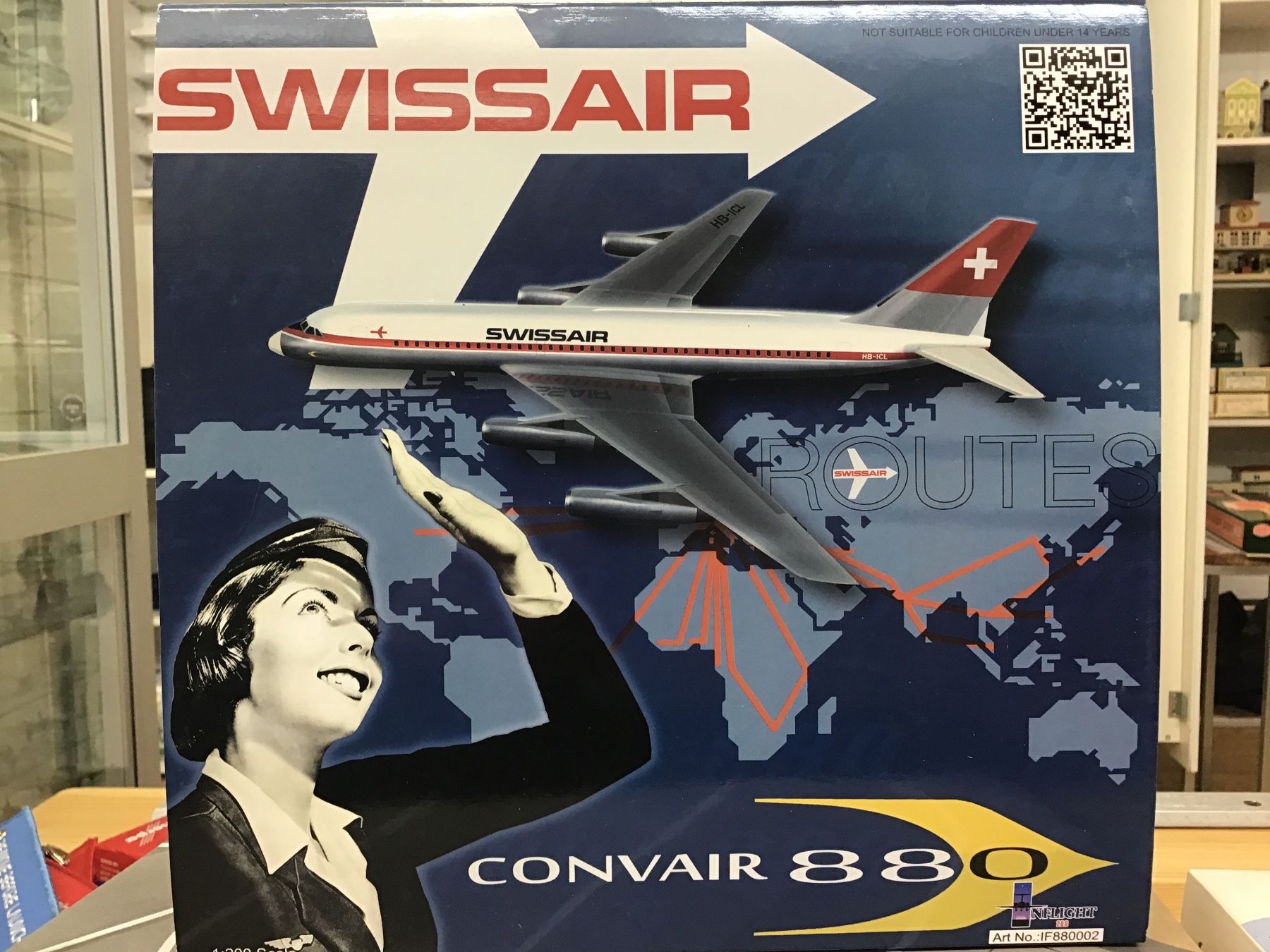Swissair Kit di modellismo & Modellini statici: Convair 880 1:200 Sissair Inflight – Usato da Männedorf venduto da Modelle-aller-Art 1