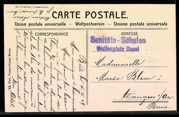 Cartes postales: AK Basel, Tiergartenallee – D'occasion à Berlin par bartko-reher 1