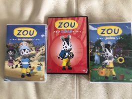 3 DVD: ZOU à l‘école/ ZOU en vacances/ ZOU jardine