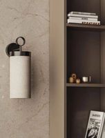 Designer Wandlampe Stoffzylinder Metallträger