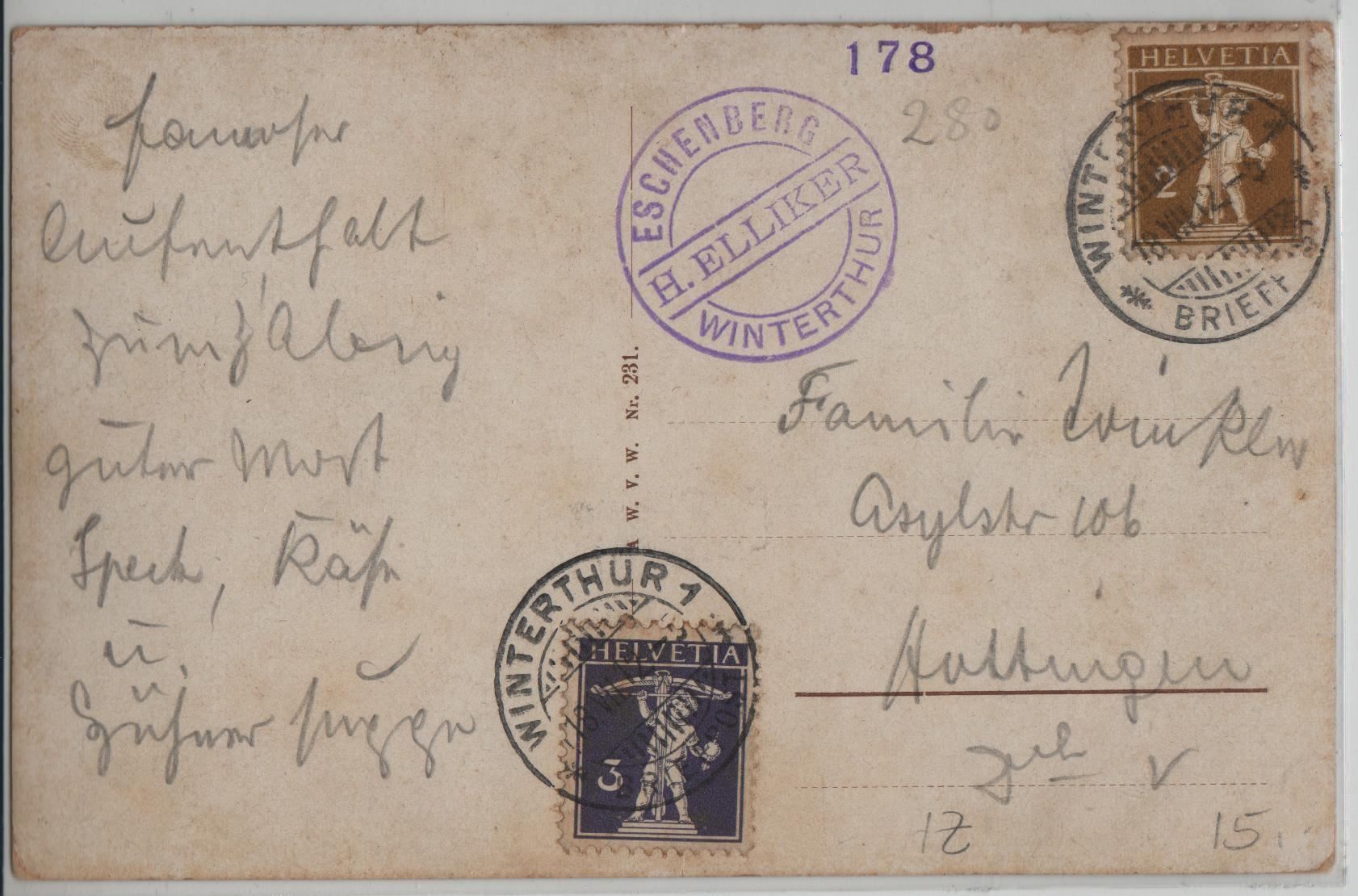 Cartoline postali: Eschenberg bei Winterthur – Usato da Ettingen venduto da Kartenplanet 1