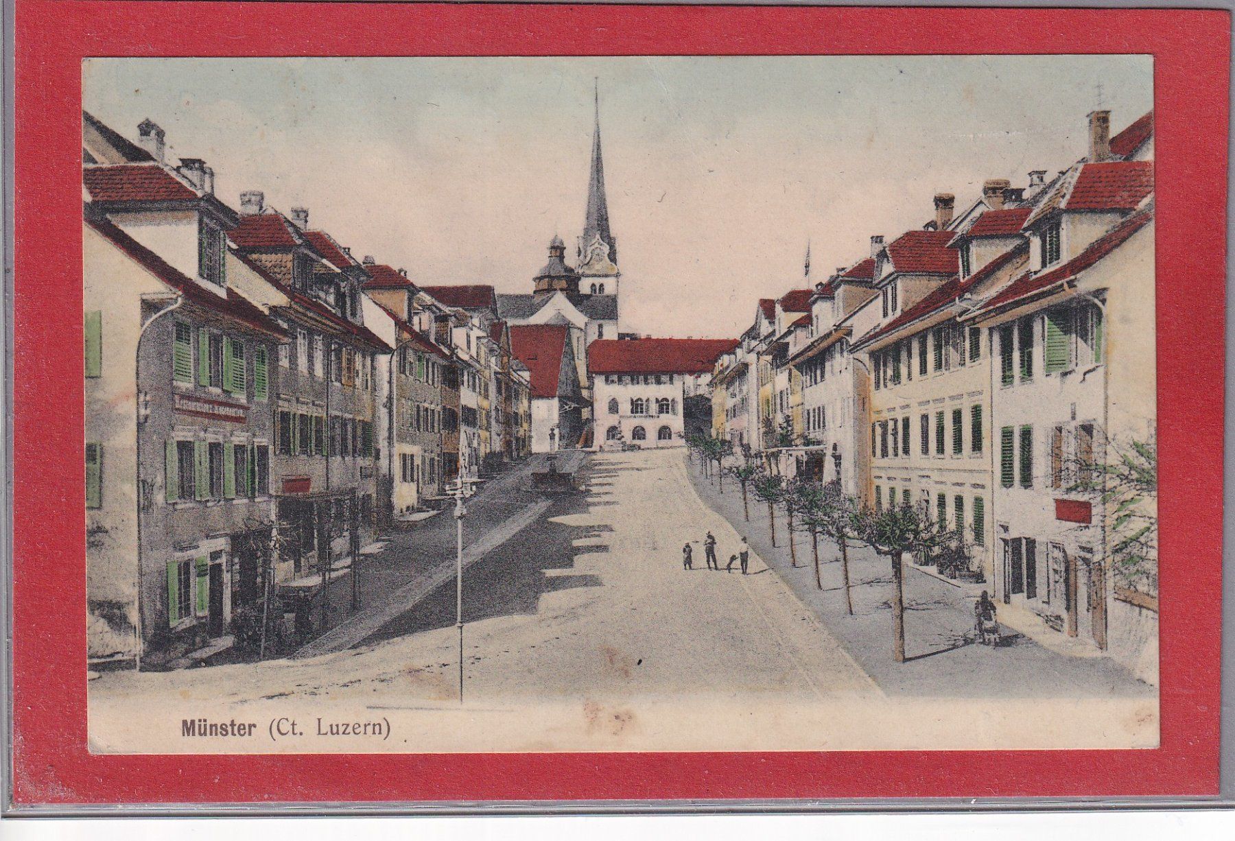Cartoline postali: Münster (LU) - 1910 – Usato da Orvin venduto da Pyaeschli