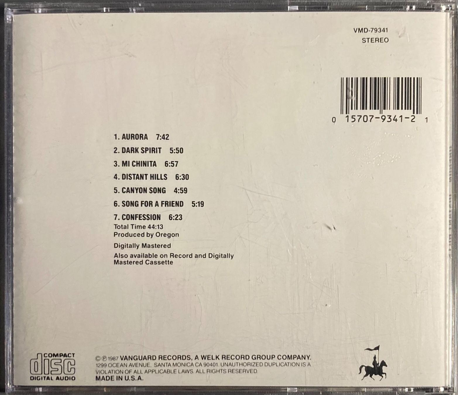 CD: OREGON - DISTANT HILLS – Usato da Poliez-Pittet venduto da Newtown-Records 1