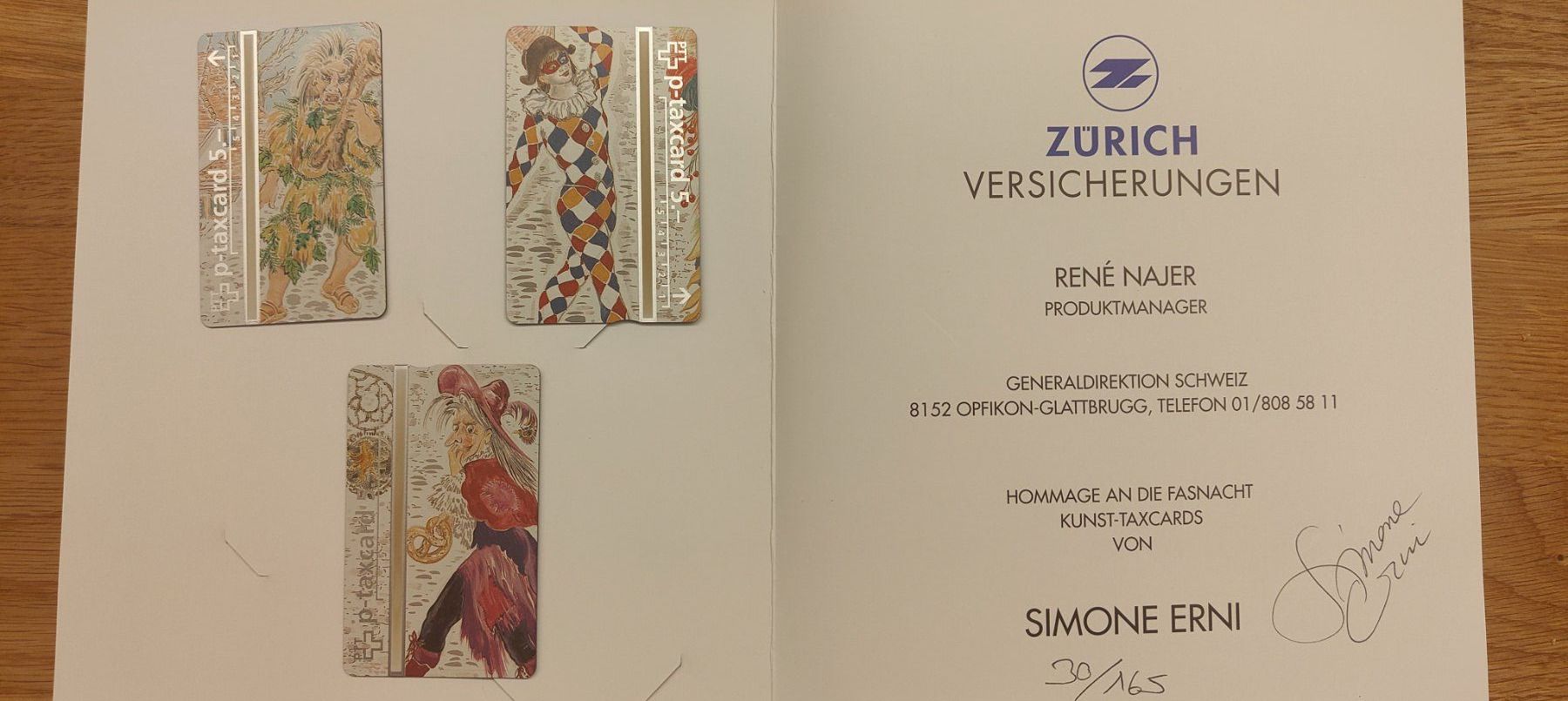 Swisscom Schede telefoniche: Taxkarte Simone Erni – Nuovo e nell'imballaggio originale da Magglingen/Macolin venduto da Waelchli1 1