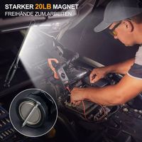 Arbeitsleuchte LED KFZ Akku lampe Magnet Werkstatt Stablampe