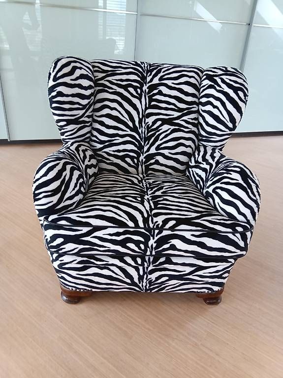 Poltrone: Ohrensessel Zebra Design – Nuovo (secondo la descrizione) da Sarmenstorf venduto da AHas