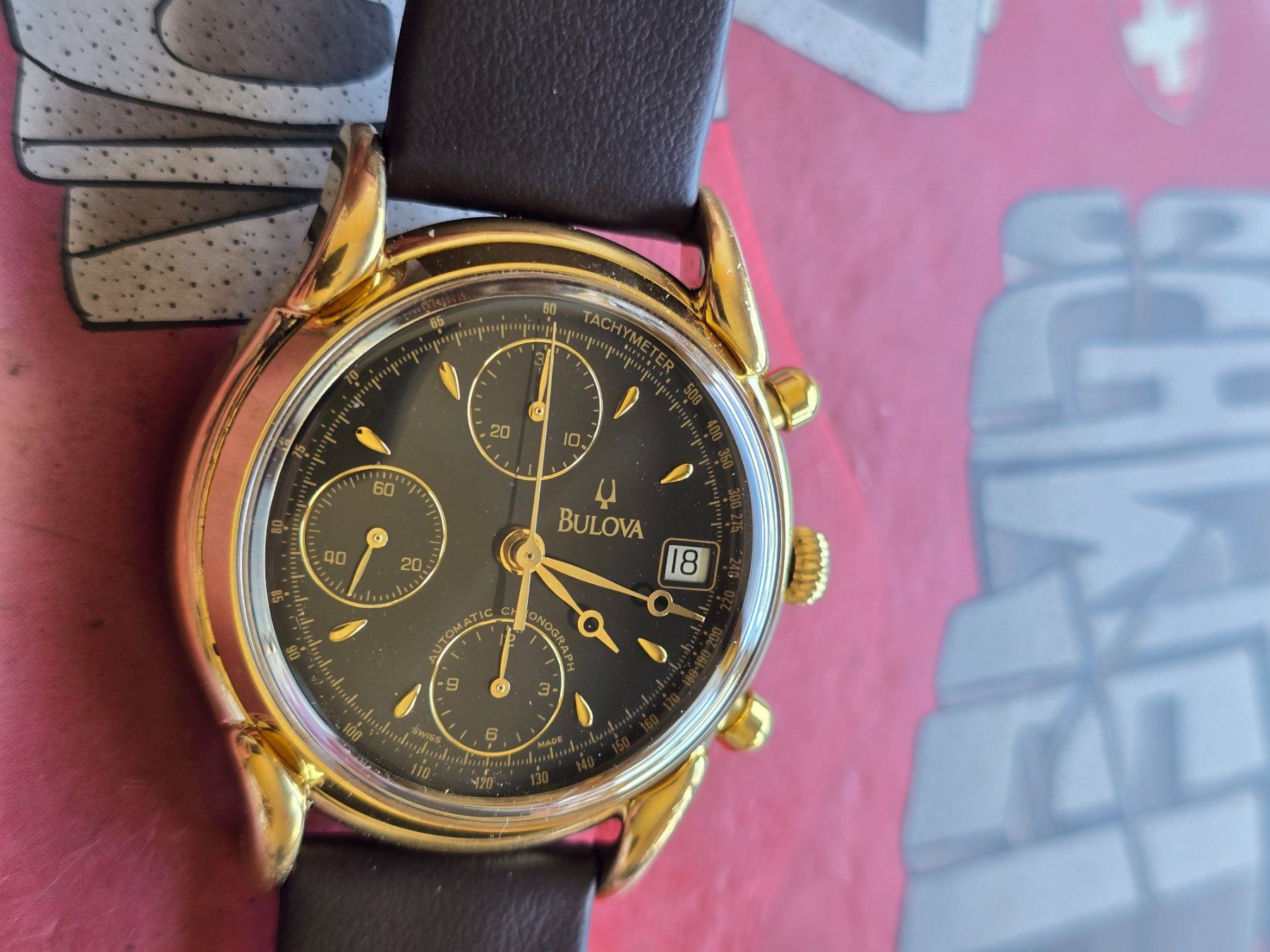 Bulova Uhren: 292 Bulova Date Chronograph Valjoux 7750 wunderschoen – Gebraucht aus Muri AG von Corredor 2