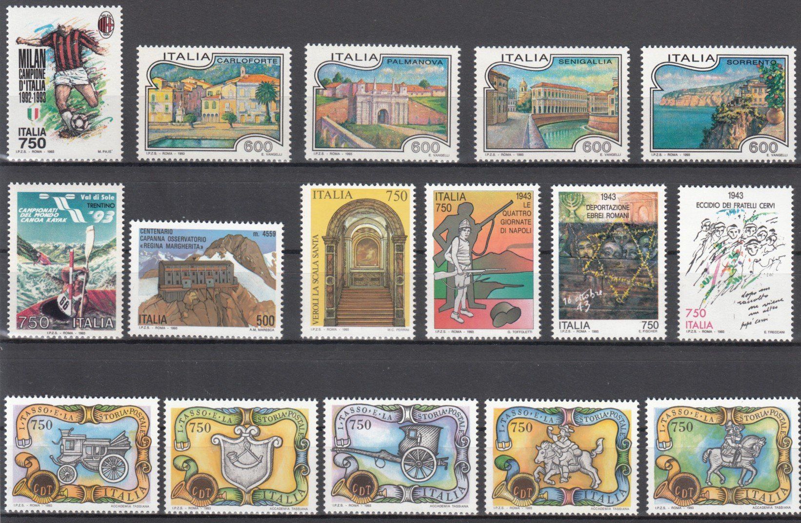 Tous les timbres: Italien 1993 postfrisch – D'occasion à Bürglen TG par StampGraf 3