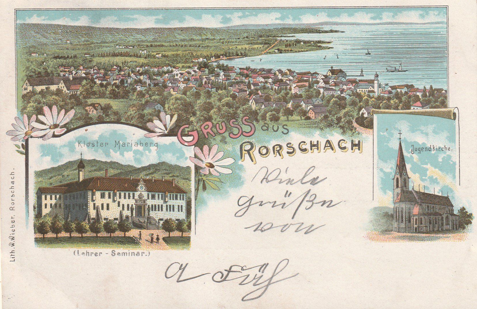 Cartoline postali: Rorschach Litho – Usato da Rorschacherberg venduto da fratovi2