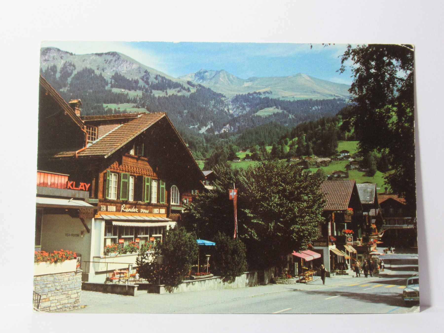 Ansichtskarten: Lenk , Dorfstrasse , TEA  - ROOM 1978 – Gebraucht aus Grenchen von Bluemchen1900